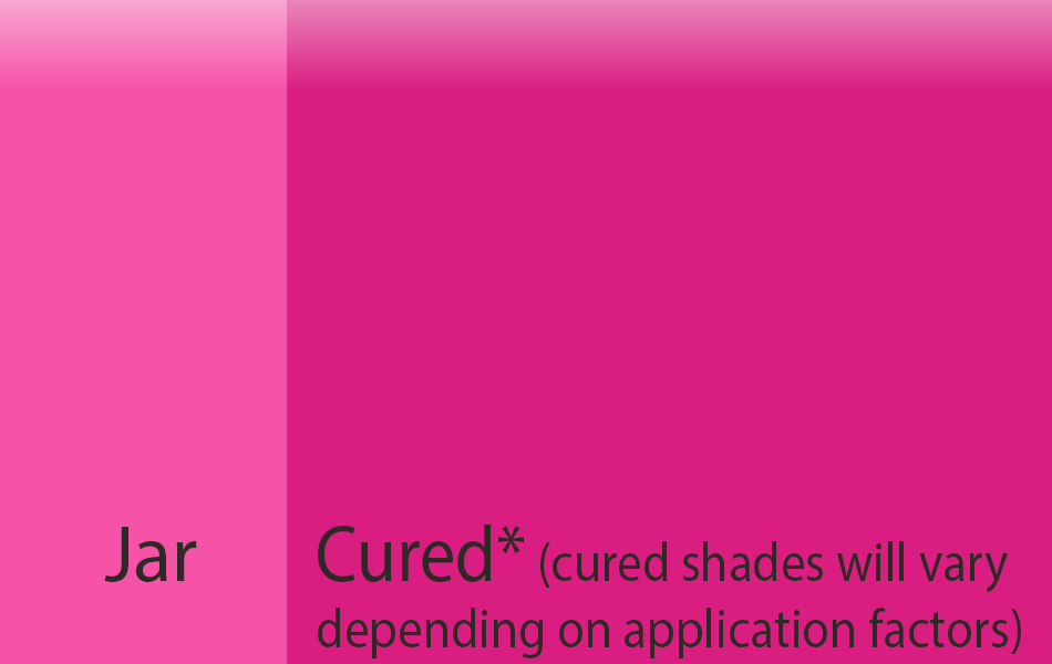 Punk Rock Goose Paste® Color swatch with Jar color and cured color neon pink